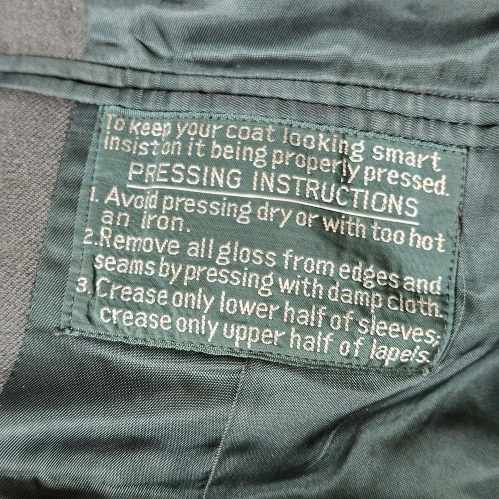 Vtg 1956 US Army Green 44 Wool Serge Dress Uniform Jacket 43R Newell Clothing